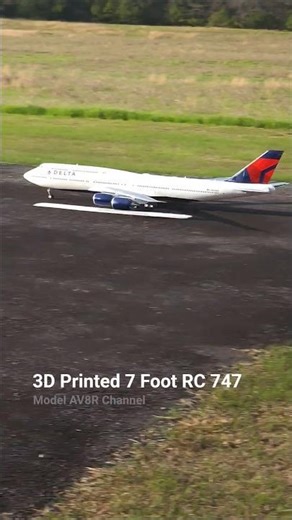 BIG 3D Printed RC 747 Landing! #new #aviation #rcplane