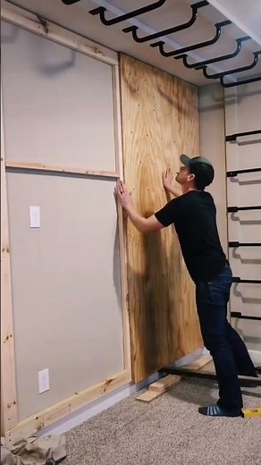 Indoor climbing wall - part 2. #bouldering #climbing #playroom #rockclimbing #kidsroom