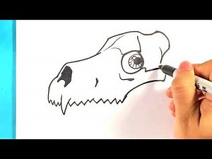 EASY How to Draw SCARY WOLF SKULL