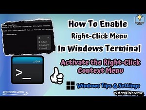 How To Enable Right-Click Menu in Windows Terminal | Quick & Easy 👍