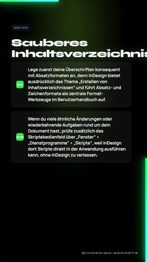 Inhaltsverzeichnis in InDesign sauber vorbereiten