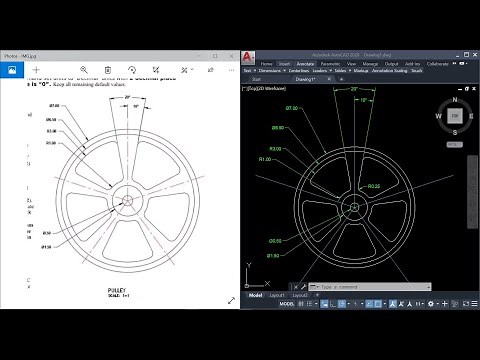 Autocad 2D Drawing Practice | How to Draw a Pulley in Autocad 2D in Just Minutes. Just 6 Steps !