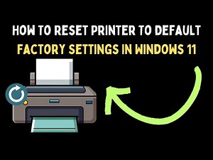 How To Reset Printer To Default Factory Settings in Windows 11