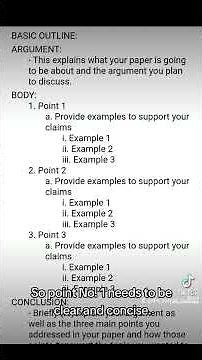 How to create an Outline ‪@theoxfordmethod‬ #academic #writing #advice #basic #outline #tips