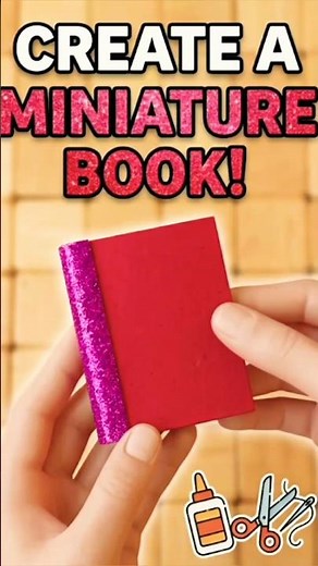 how to make a miniature book / DIY mini book / handmade mini notebook / tiny book craft / miniature