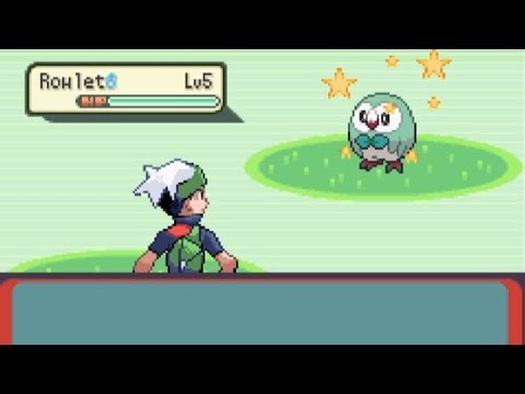 Shiny Rowlet Caught (Pokémon Moon Emerald)