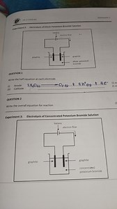 ASSESSMENT 3, GR 12 CHEM MBExperiment 2: Electrolysis of Dilu... | Filo