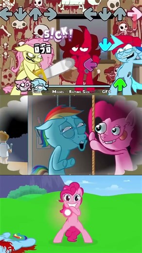 Fluttershy's Painful Past with Pinkie Pie | FNF Shed Mobile Mod #fnf #fluttershy #shed
