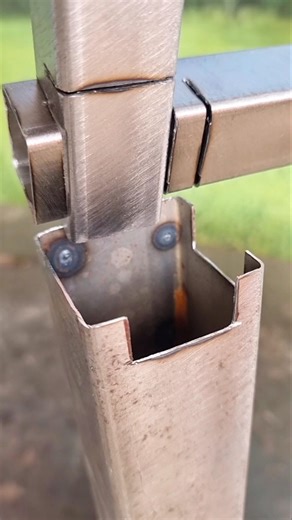 Rarely known to everyone! old welder's clever idea in square tube metal work. #welding #fabrication