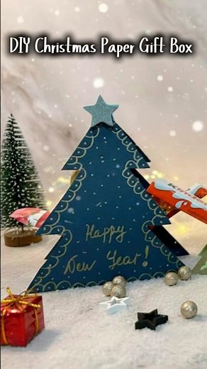 DIY Christmas Tree Treat Box | Kid-Friendly Holiday Craft Idea #shorts #diy #christmascrafts