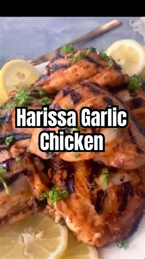 Harissa Garlic Chicken Thighs 🔥 Easy Juicy Grilled Recipe