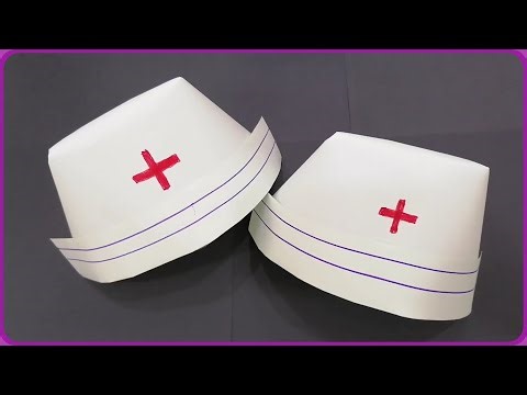 Wie erstelle ich eine Krankenschwestermütze aus Papier - Origami
