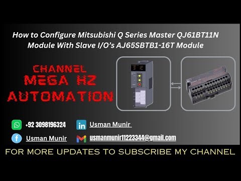 Mitsubishi Q Series Master CC-Link QJ61BT11N Communicate With Slave Remote I/Os AJ65SBTB1-16T Module