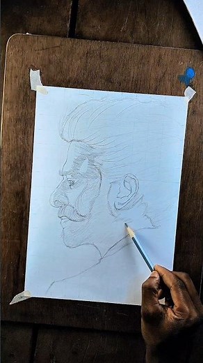 Celebrity Profile Outline Sketch Tutorial | Pencil Drawing...