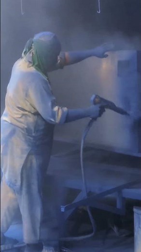 Powder coating #steelfabrication #powdercoatingprocess #powdercoatingoven #virakshorts #reelsvideo