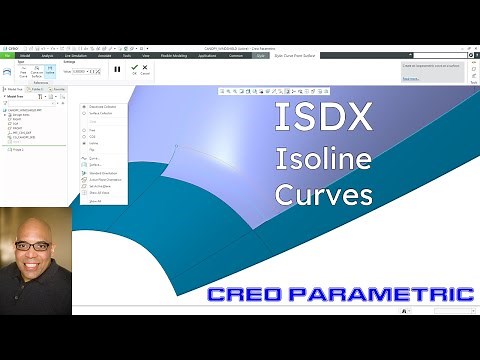 Creo Parametric - ISDX - Curve From Surface & Isolines | Style Curves