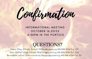 Confirmation for Children & Teens - St. John Roman Catholic Church - Westminster, MD