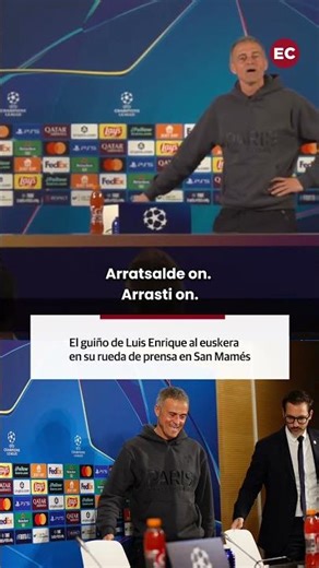 El guiño de Luis Enrique en la rueda de prensa en San Mamés