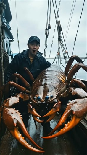 The moment we landed the MONSTER Lobster #shorts