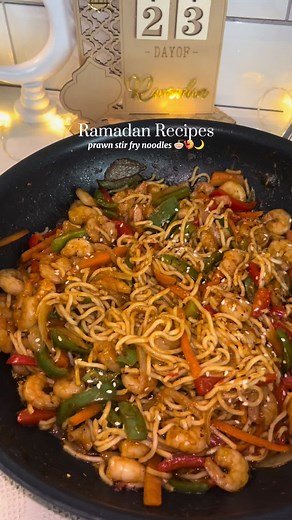 Easy Prawn Stir Fry Noodles Recipe for Ramadan