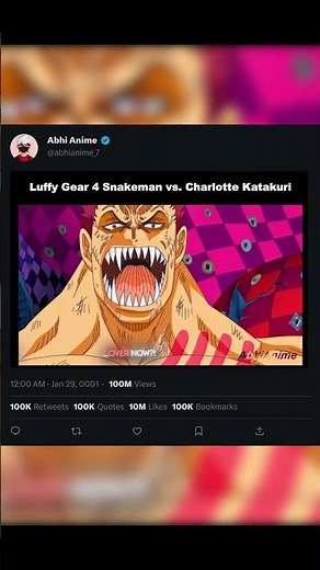 Luffy Gear 4 Snakeman vs Charlotte Katakuri #onepiece #onepieceop #animecharacter