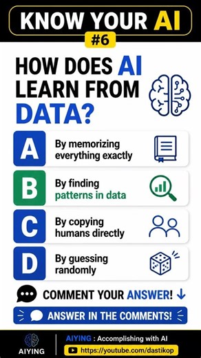 How AI Actually Learns From Data 🧠 #AIQuiz #MachineLearning