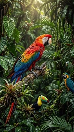 🦜Tropical birds #tropical #asmr