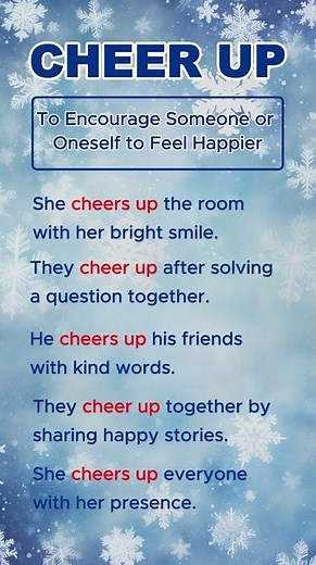 How to Use CHEER UP Phrasal Verb in English with Meaning and Examples