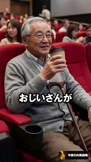 映画館での席トラブル：おじいさんと若者の衝突