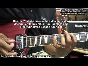 RUN RUN RUDOLPH Chuck Berry Guitar Cover SuperShorts LESSON LINKS GUITAR LESSONS