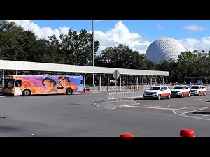 EPCOT Bus Stops & Transportation Area 2024 Walkthrough in 4K | Walt Disney World October 2024