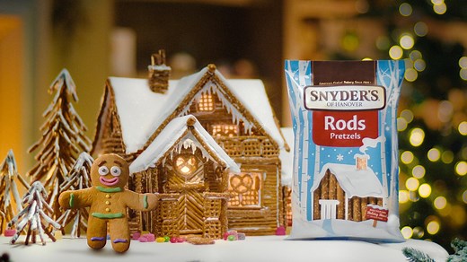 How to make a Snyder's of Hanover pretzel cabin using 4 pretzel varieties