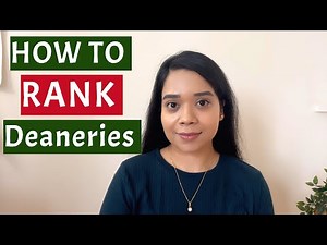 How to rank deanery for UK training? How do job preferences and deanery ranking work?