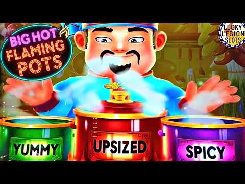 ORDER UP !!! 🔥 BIG HOT FLAMING POTS Slot Machine 🔥 SUPER SIZE ME