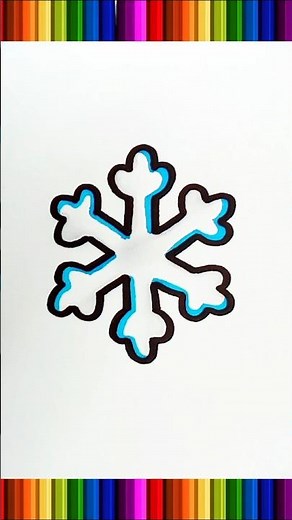 Easy Snowflake Drawing 🎄✨🎅#viral #art #drawing #shorts
