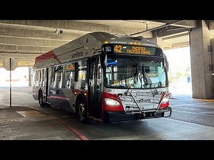 ⁴ᴷ⁶⁰ Parkside IS | SamTrans New Flyer XHE40 #3001 on Route 42 - FULL ROUTE to Pacifica