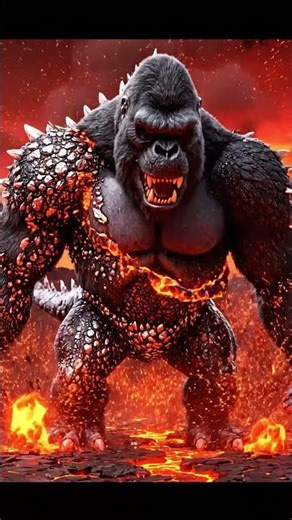 King Kong + Tyrannosaurus Rex =? #TransformingAnimals #animasi