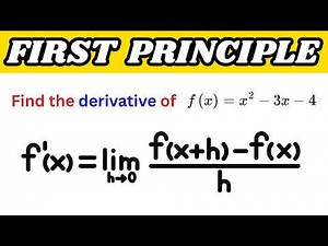 (Solved Example) Find Derivative Using First Principle