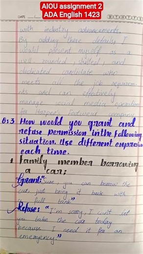 AIOU English Code 1423 Assignment No 2 | Solved Assignment | Spring / Autumn #1423 #assignmenthelp