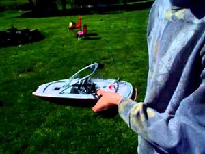 Destroying an RC boat with dynamite explosion 1