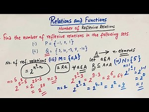 How to find the number of REFLEXIVE RELATIONS in a given set- Formula