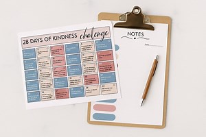 Kindness Challenge Tracker | Calendar | Checklist | Print : 28 Day Checklist (printable PDF) - Etsy