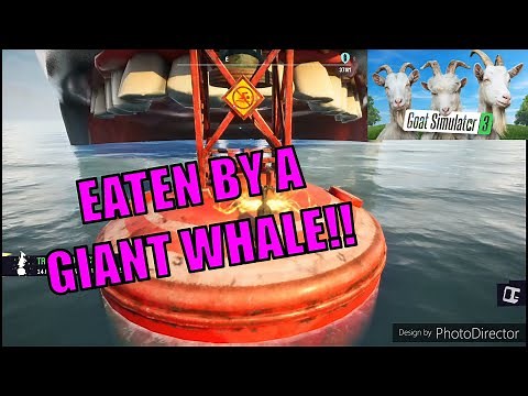 Eaten by a GIANT WHALE!! Real Buoy Achievement Goat Simulator 3