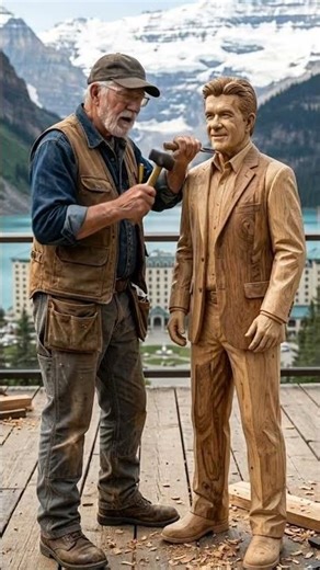 Grandpa Builds Alan Thicke from Wood… The Result Is Incredible