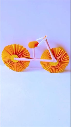 Paper Craft Bicycle 🚲 | Easy Diy Mini Cycle Tutorial ✨ #shorts #treanding #paperart #bicycle