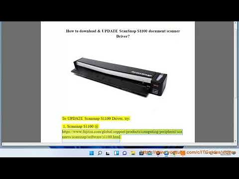 Download & UPDATE ScanSnap S1100 document scanner Driver for Windows 10/8/7/Vista/XP