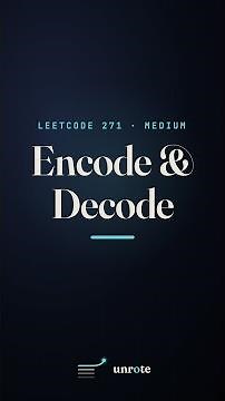Encode and Decode Strings in 3 Minutes (LeetCode 271) #shorts