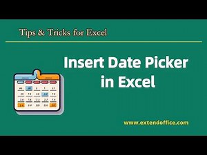 How to Insert Date Picker in Excel?