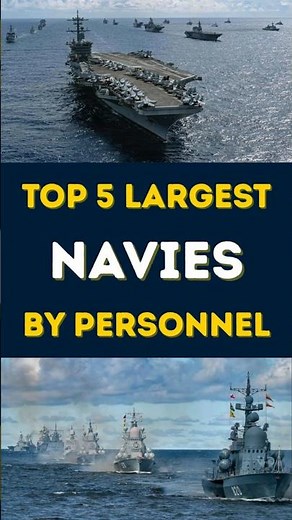 Top 5 Largest Navies in the World 2025 ⚓👥 | Military Power Ranked! #shorts
