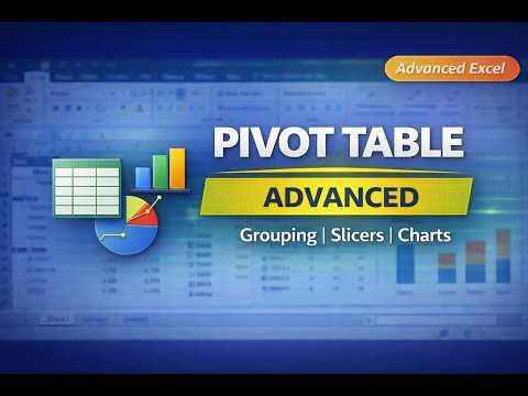 Excel Pivot Table Advanced | Grouping, Slicers & Pivot Charts (Complete Guide)